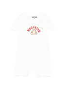 Tutina per neonati Moschino Kids bianca con stampa grafica Teddy Bear - Rubino Kids