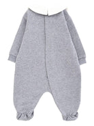 Tutina per neonati Moschino Kids grigio in cotone con stampa teddy - Rubino Kids