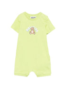Tutina per neonati Moschino Kids verde con Teddy Bear sul davanti - Rubino Kids