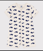 Tutina per neonati Petit Bateau beige con fantasia grafica all - over - Rubino Kids