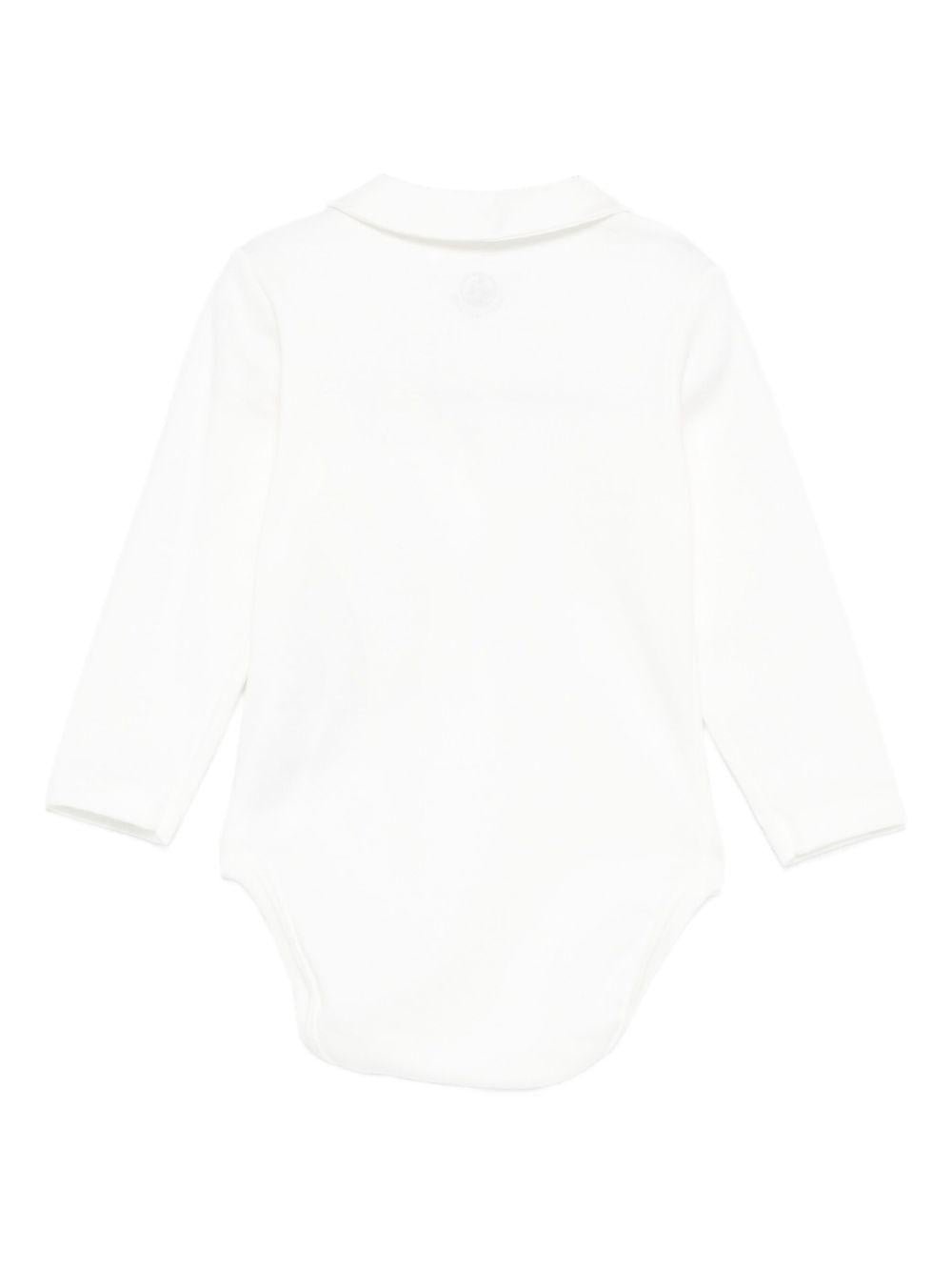 Tutina per neonati Petit Bateau bianca con ricamo a fiori - Rubino Kids