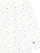 Tutina per neonati Petit Bateau bianca con stampa grafica all - over - Rubino Kids