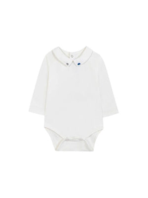 Tutina per neonati Tartine Et Chocolate bianca con dettaglio ricamato sul colletto