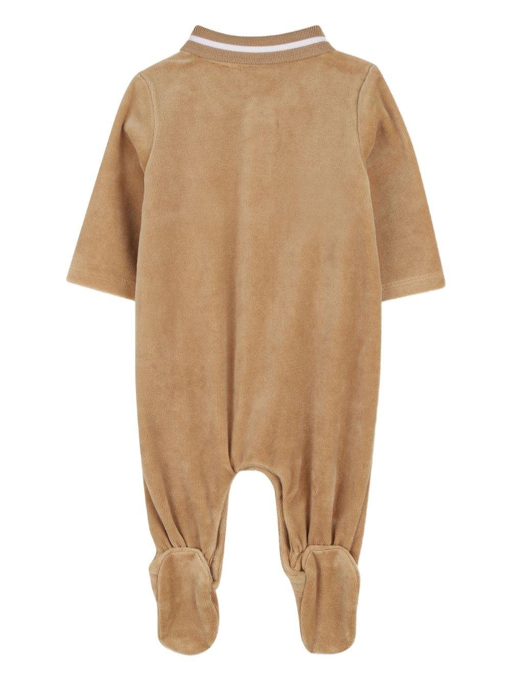 Tutina per neonato Boss Kids beige con colletto polo - Rubino Kids