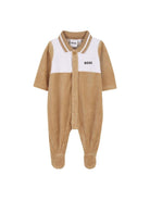 Tutina per neonato Boss Kids beige con colletto polo - Rubino Kids