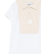 Tutina per neonato Boss Kids bianca con colletto polo - Rubino Kids