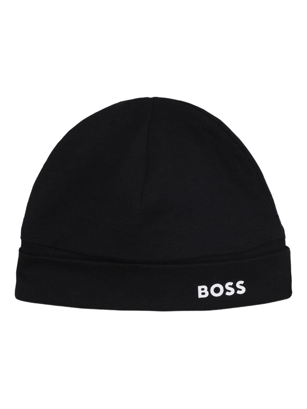 Tutina per neonato Boss kidswear con cappellino e applicazione logo - Rubino Kids