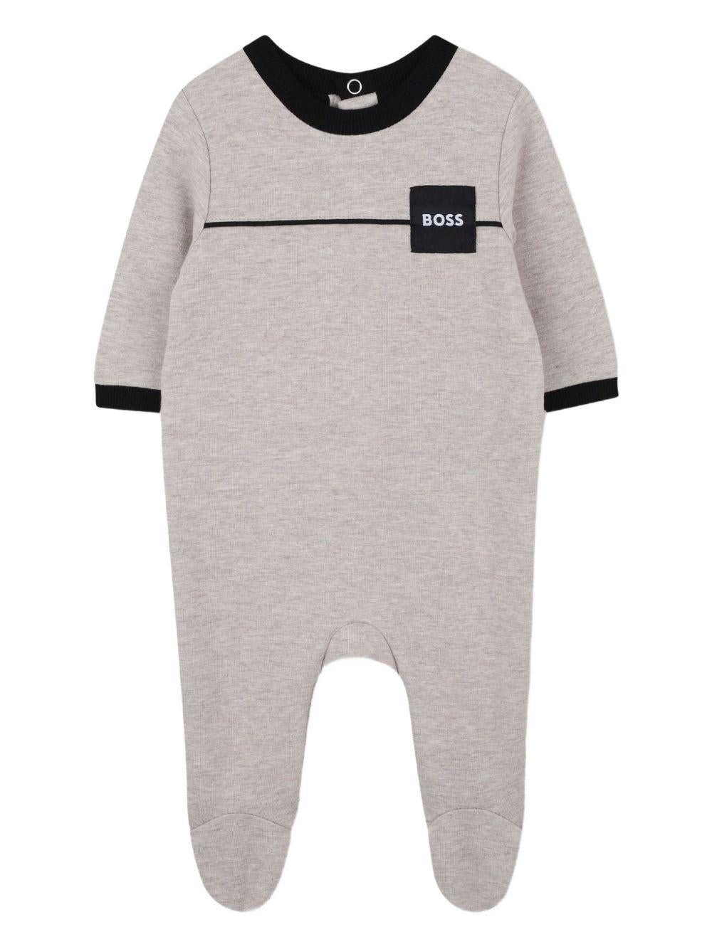 Tutina per neonato Boss kidswear con cappellino e applicazione logo - Rubino Kids