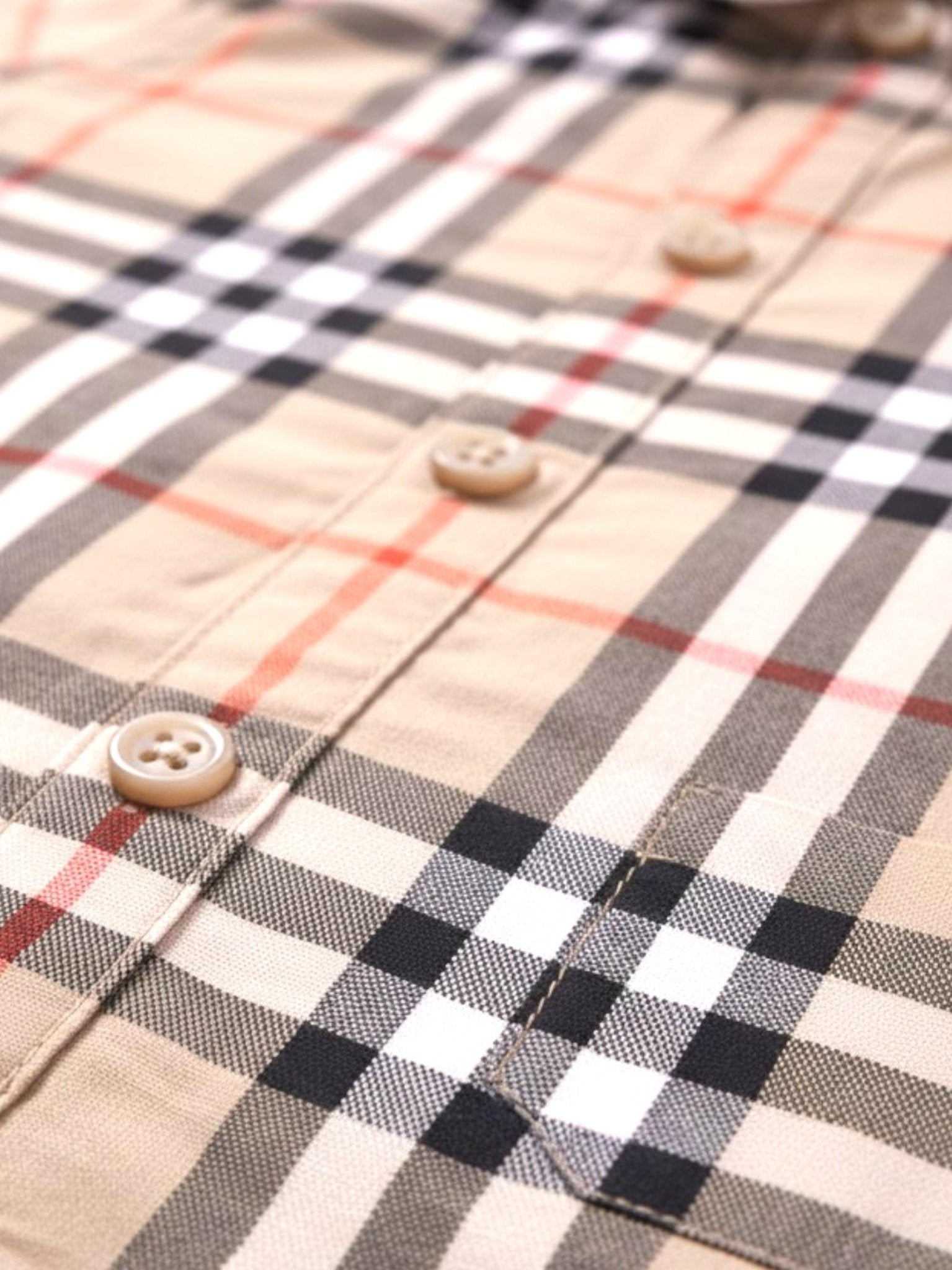 Tutina per neonato Burberry Kids beige a quadri - Rubino Kids