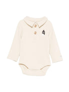 Tutina per neonato Donsje beige con ricamo pupazzo di neve - Rubino Kids