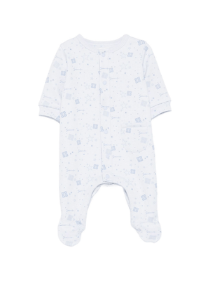 Givenchy Kids baby blue romper with star motif