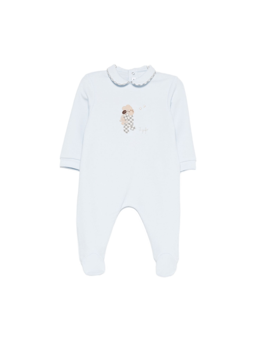 Tutina per neonato Il Gufo azzurra con colletto alla Peter Pan - Rubino Kids