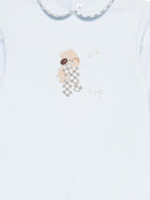 Tutina per neonato Il Gufo azzurra con colletto alla Peter Pan - Rubino Kids