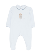 Tutina per neonato Il Gufo azzurra con colletto alla Peter Pan - Rubino Kids