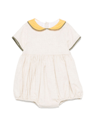 Tutina per neonato La Stupenderia beige con colletto a contrasto - Rubino Kids