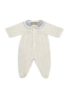 Tutina per neonato La Stupenderia bianca con colletto ricamato azzurro - Rubino Kids