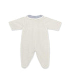 Tutina per neonato La Stupenderia bianca con colletto ricamato azzurro - Rubino Kids