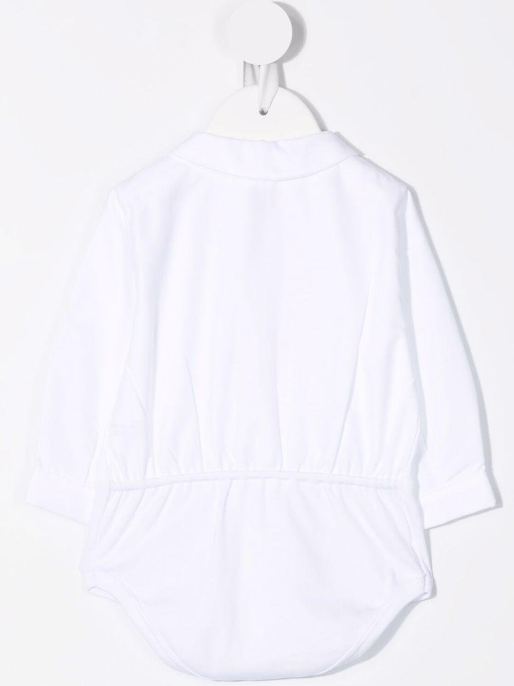 Tutina per neonato Mariella Ferrari bianca con colletto classico - Rubino Kids