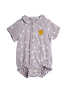 Tutina per neonato Mini Rodini viola con stampa stelle all - over - Rubino Kids