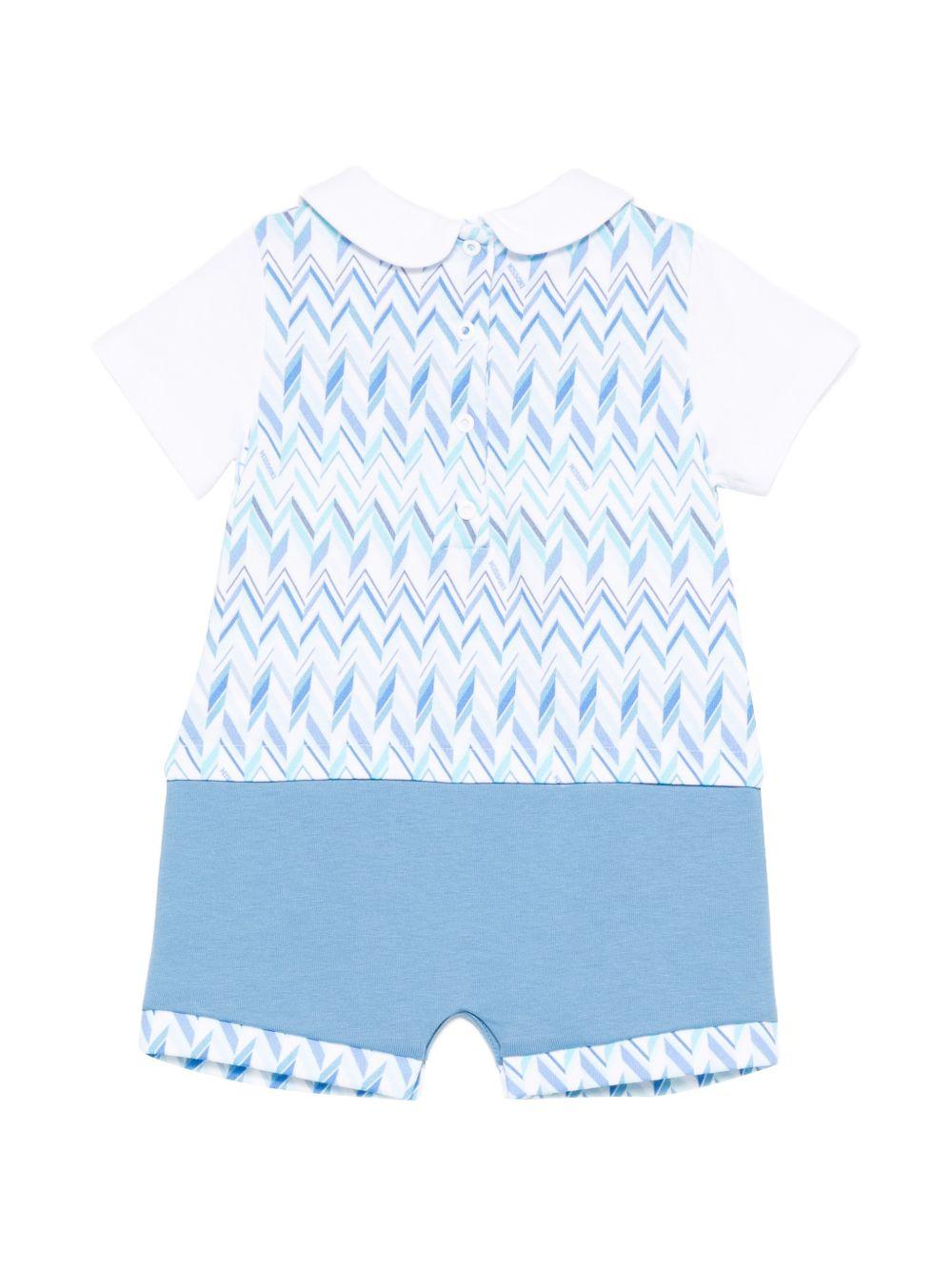 Tutina per neonato Missoni Kids azzurra con design a chevron - Rubino Kids
