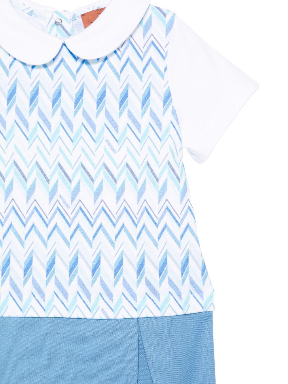 Tutina per neonato Missoni Kids azzurra con design a chevron - Rubino Kids