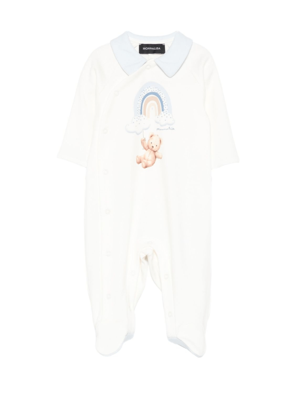 Tutina per neonato Monnalisa bianco con stampa orsetto - Rubino Kids