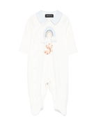 Tutina per neonato Monnalisa bianco con stampa orsetto - Rubino Kids