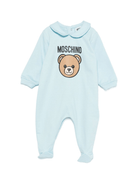 Tutina per neonato Moschino Kids azzurra con motivo Teddy Bear - Rubino Kids