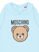 Tutina per neonato Moschino Kids azzurra con stampa Teddy Bear - Rubino Kids