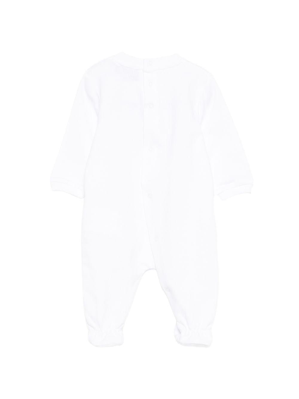 Tutina per neonato Moschino Kids bianco con stampa grafica orsetto - Rubino Kids