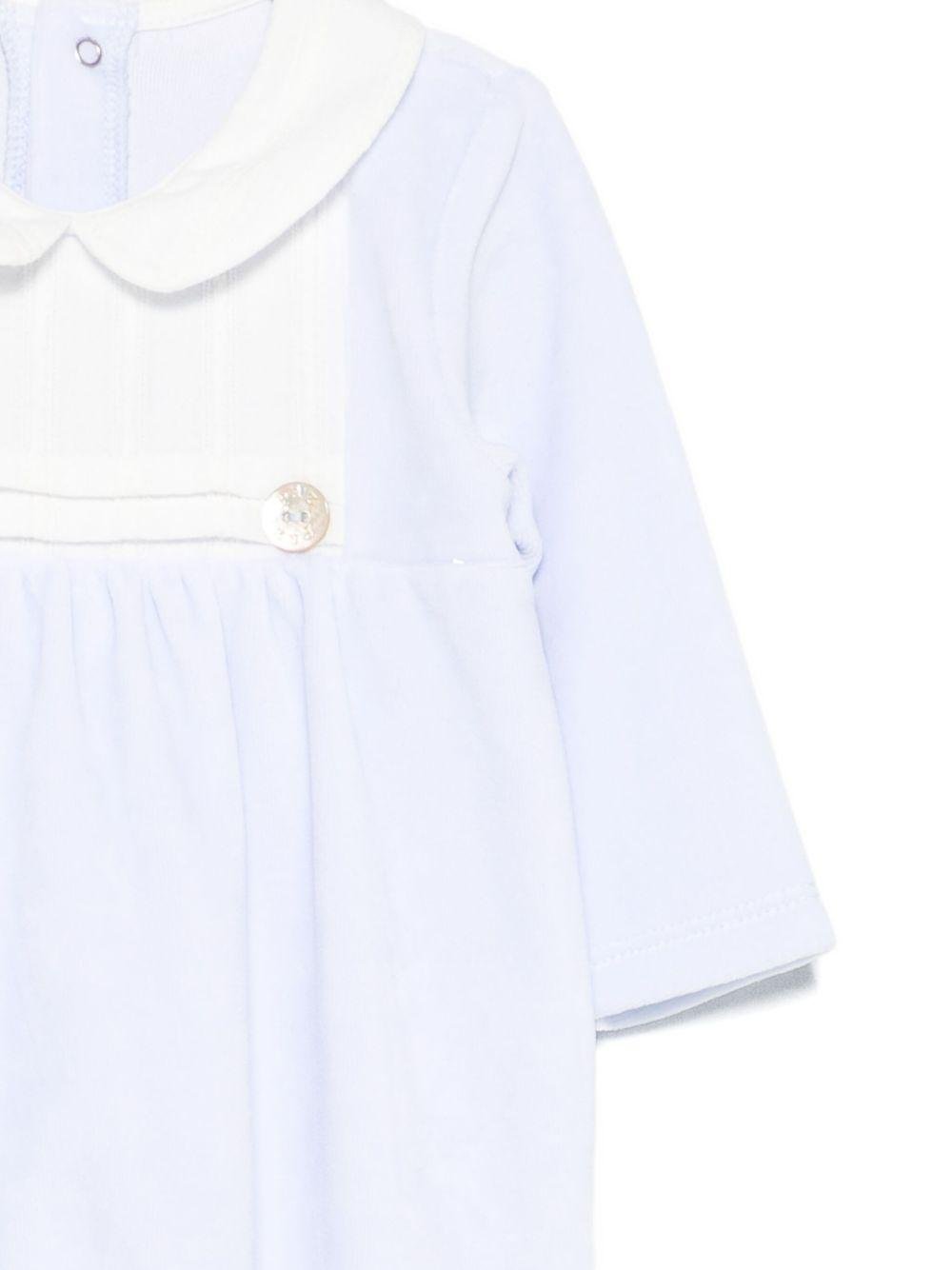 Tutina per neonato Paz Rodrìguez azzurra con colletto alla Peter Pan - Rubino Kids
