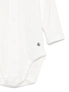 Tutina per neonato Petit Bateau blu con logo ricamato - Rubino Kids