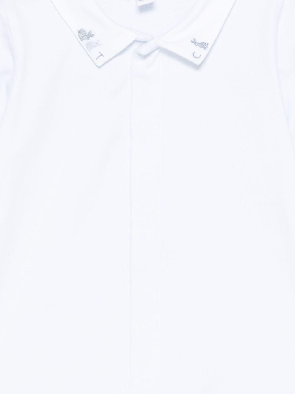 Tutina per neonato Tartin Et Chocolat azzurra con colletto ricamato - Rubino Kids