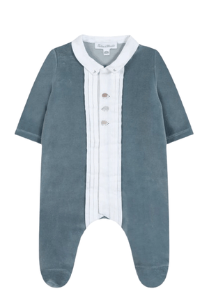 Tutina per neonato Tartine Et Chocolate bianca con ricamo a forma di riccio