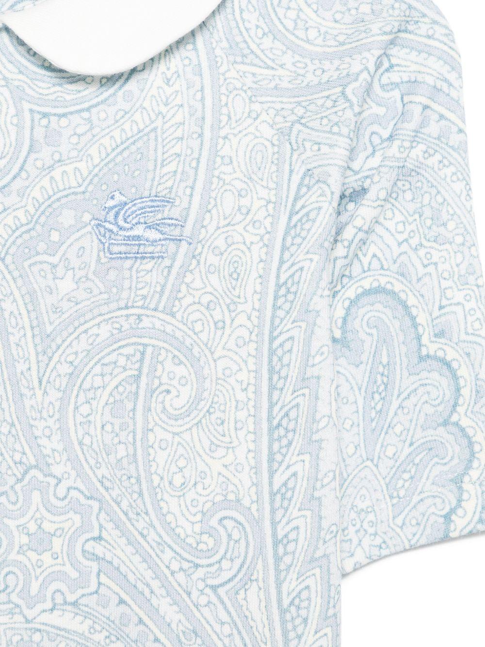 Tutine, bavaglino e cappellino per neonato ETRO KIDS azzurro con stampa paisley (3 pezzi) - Rubino Kids