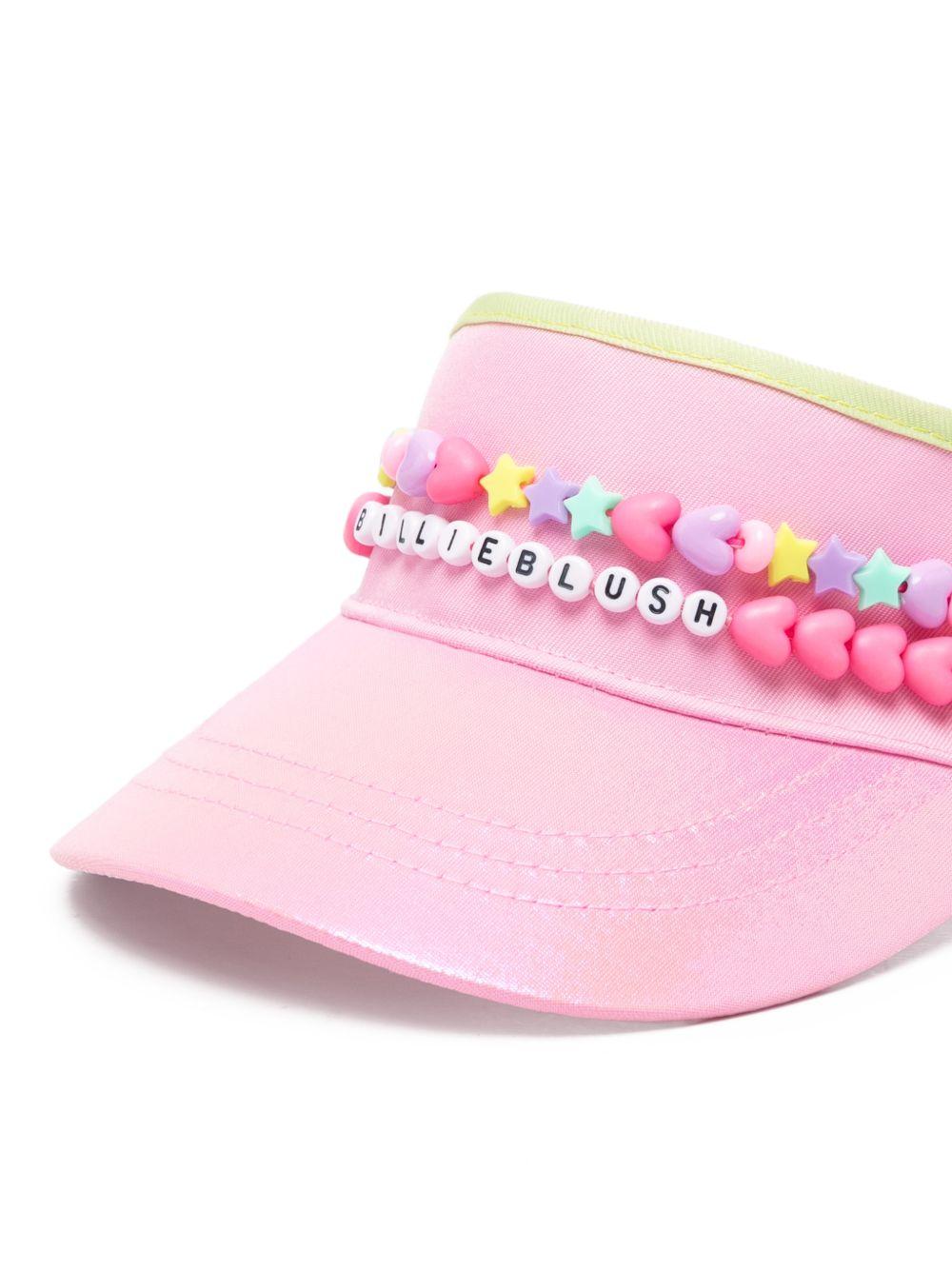 Visiera per bambina Billieblush rosa con dettagli con perline - Rubino Kids