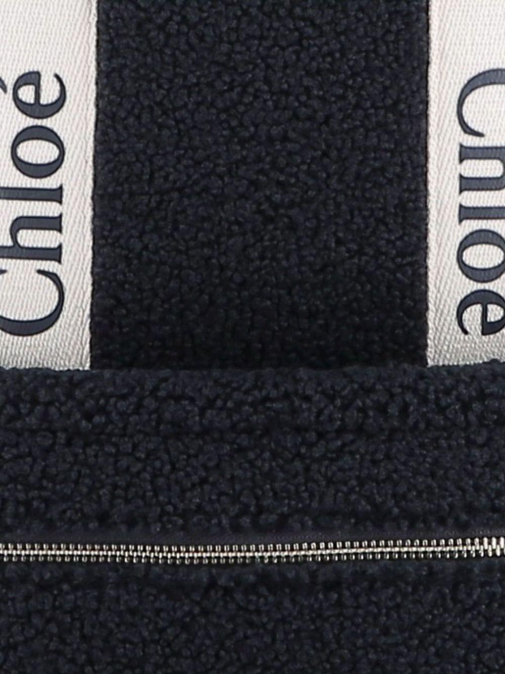 Zaino per bambina Chloé Kids blu con spalline con logo ricamato - Rubino Kids