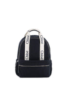 Zaino per bambina Chloé Kids blu con spalline con logo ricamato - Rubino Kids