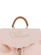 Zaino per bambina Chloé Kids rosa con logo ricamato - Rubino Kids