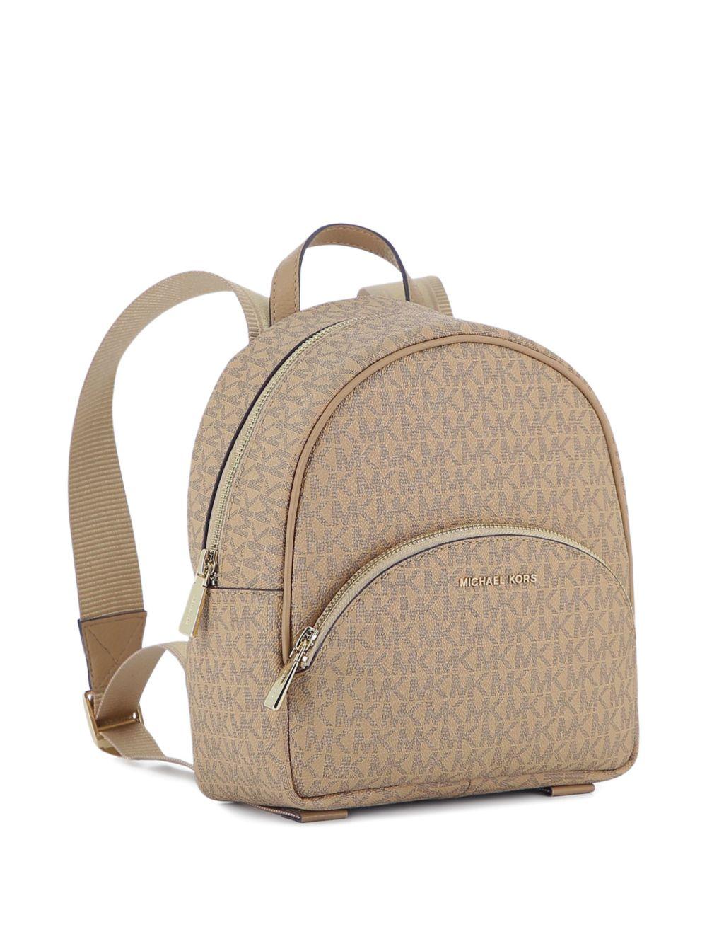 Zaino per bambina Michael Kors Kids beige con motivo con monogramma all - over - Rubino Kids