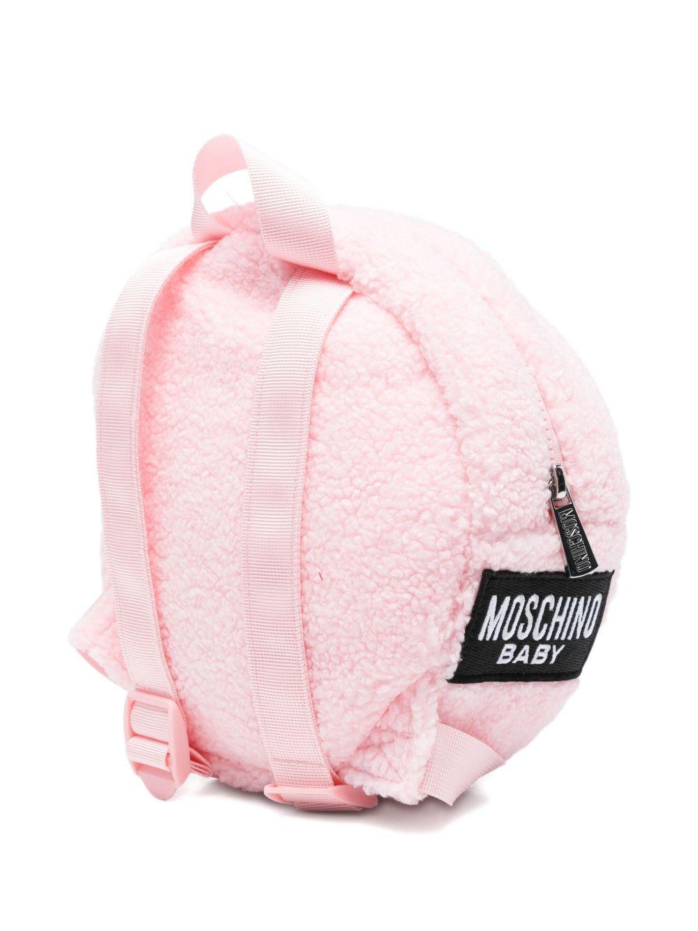 Zaino per bambina Moschino Kids rosa con motivo Teddy Bear - Rubino Kids