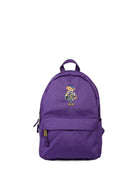Zaino per bambina Polo Ralph Lauren Kids viola con motivo orso ricamato - Rubino Kids