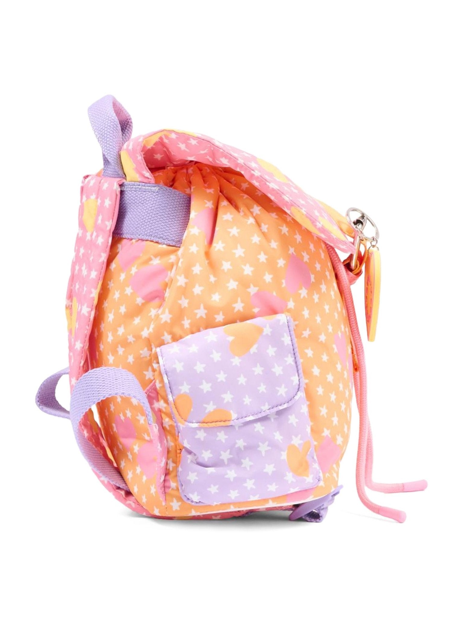 Zaino per bambina Stella McCartney Kids rosa con stampa a stelle all - over - Rubino Kids