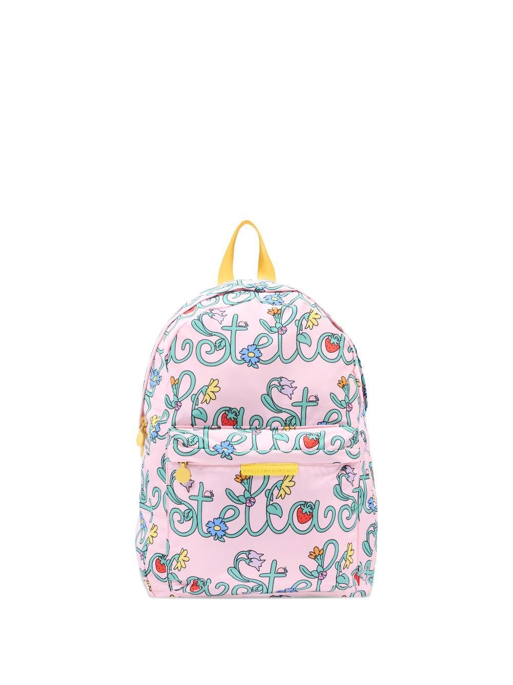 Zaino per bambina Stella McCartney Kids rosa con stampa grafica all - over - Rubino Kids