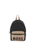 Zaino per bambini Boss Kids nero con chiusura superiore con zip - Rubino Kids