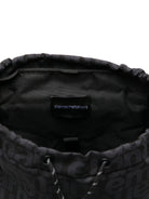 Zaino per bambini Emporio Armani Kids blu con stampa logo all - over - Rubino Kids