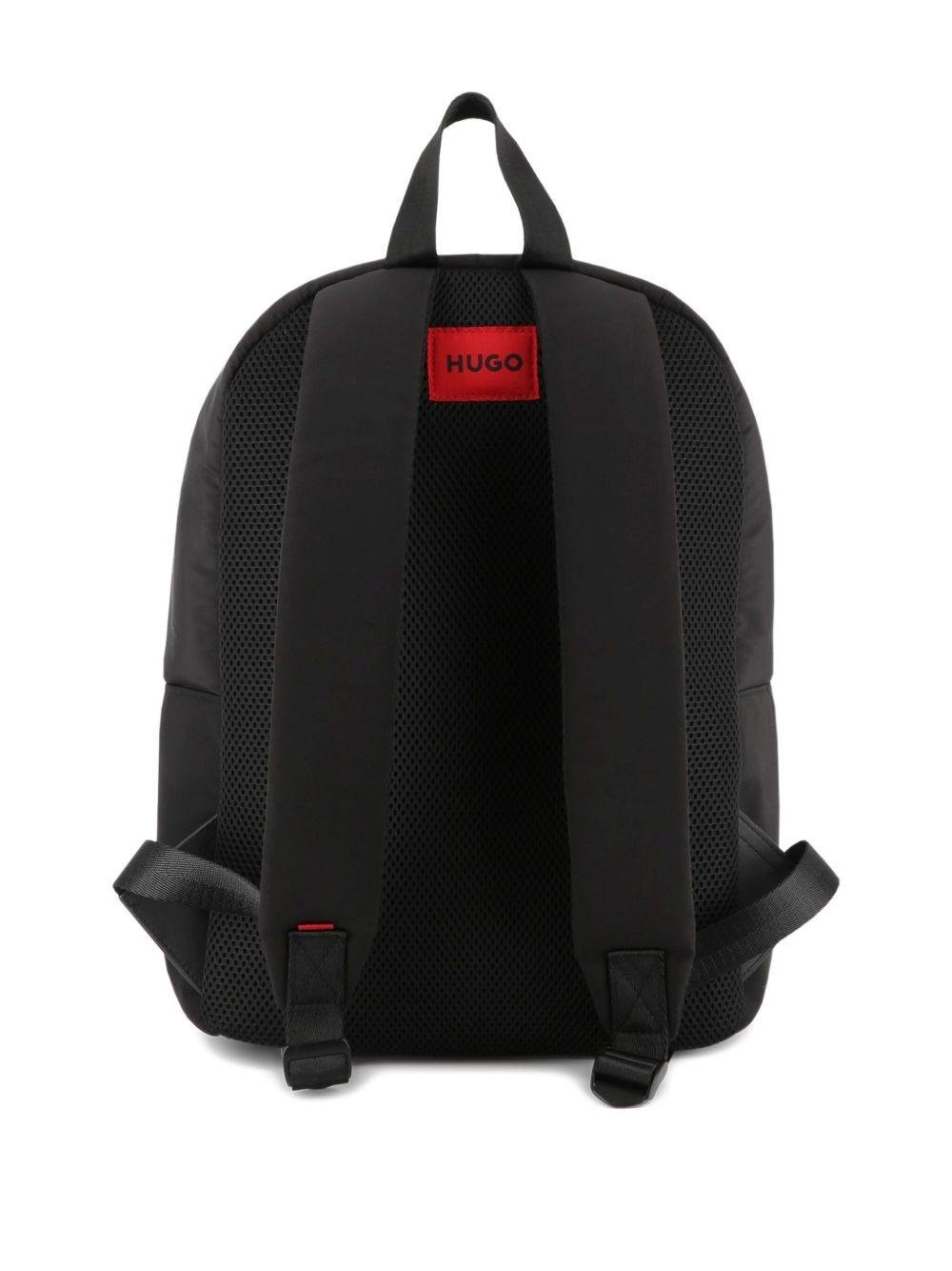 Zaino per bambini Hugo Kids nero con stampa - Rubino Kids