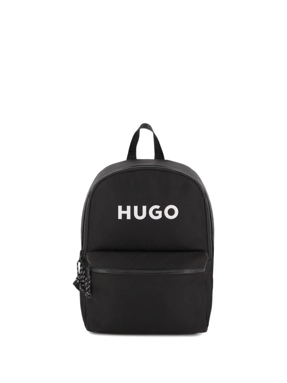 Zaino per bambini Hugo Kids nero con stampa - Rubino Kids