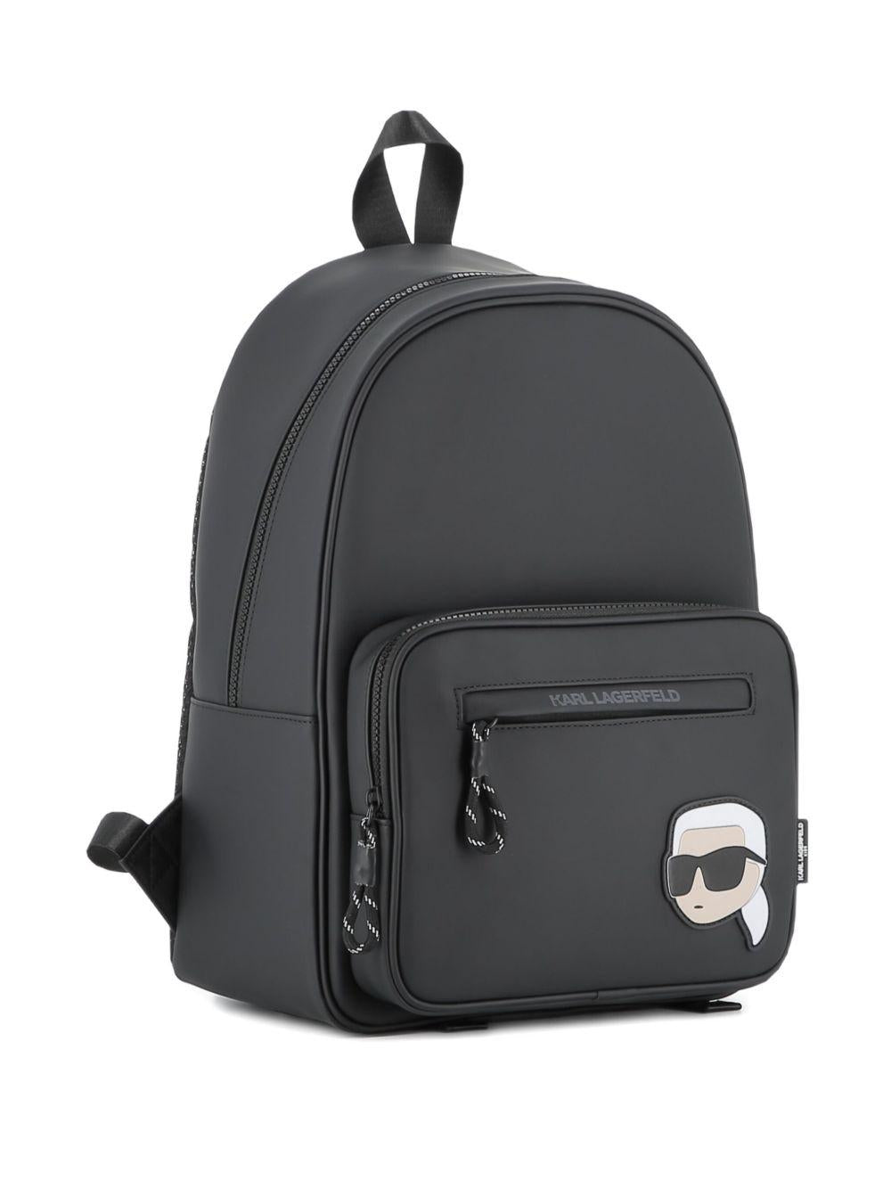 Zaino per bambini Karl Lagerfeld Kids nero con applicazione - Rubino Kids
