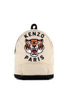 Zaino per bambini Kenzo Kids beige con ricamo con logo - Rubino Kids